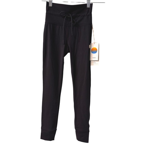 Vuori Daily Form Leggings Black High Rise Drawstring Activewear Womens XS - Picture 2 of 11